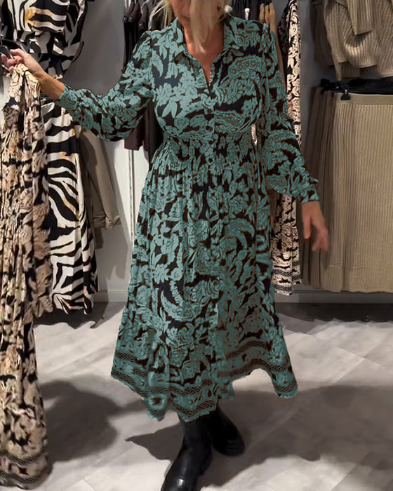 Motekjole Med Krage Og Trykk