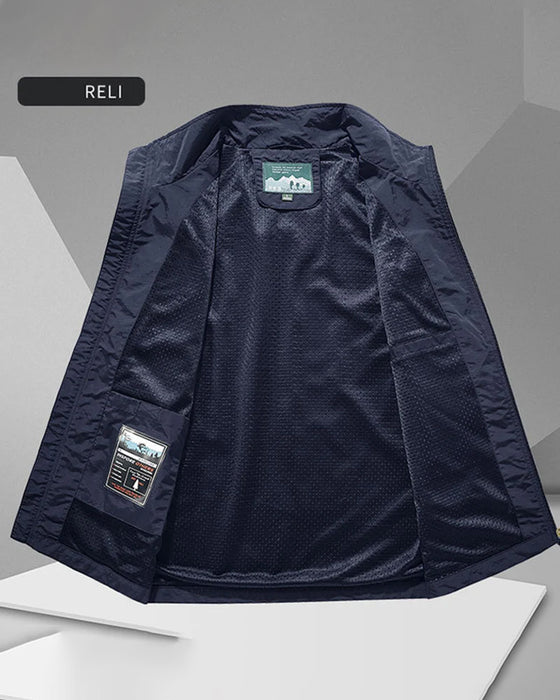 Tilbud Med Begrenset Tid – 50 % Påslagg🧥 Herrens Ekstra Stor Ermeløs Vestjakke Med Lommer