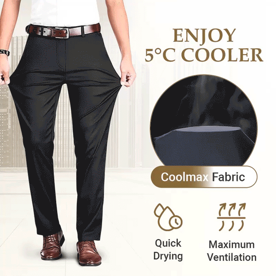 Herrebukser Med Høy Stretch I Straight Passform