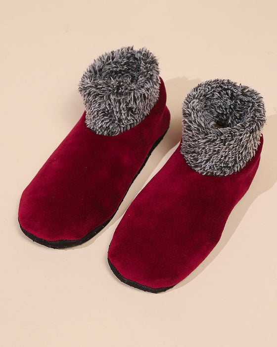 Plysj høye anti-skli gulvsokker