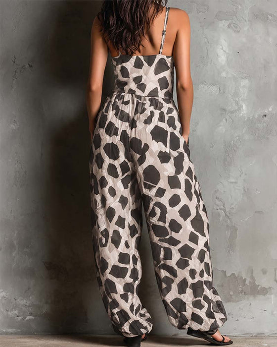 Jumpsuit Leopardskinn Seletøy Breibein