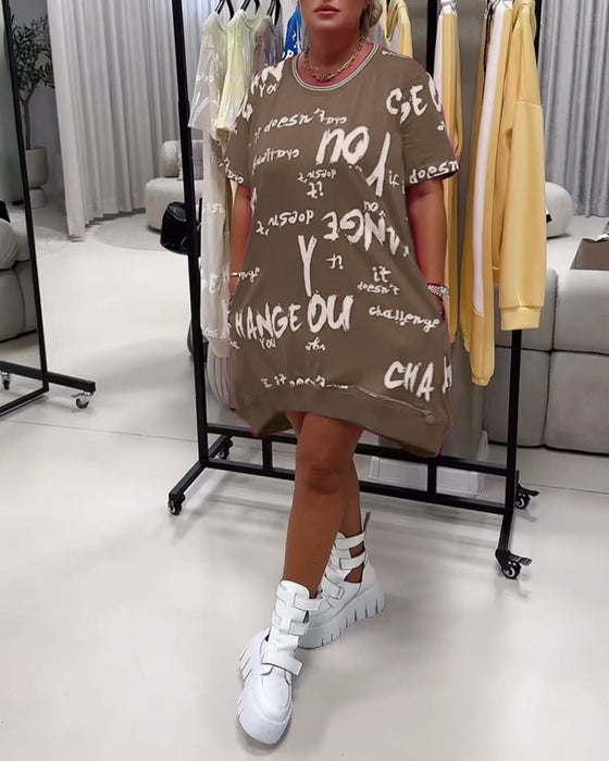 Kjole Løs Bokstavtrykk