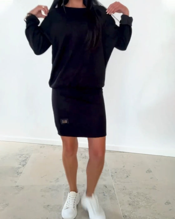 Kjole Langermet Casual Tettsittende