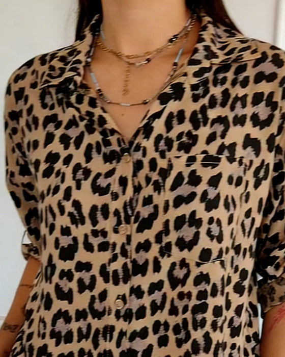 Bluser Leopardmönstrade Mode