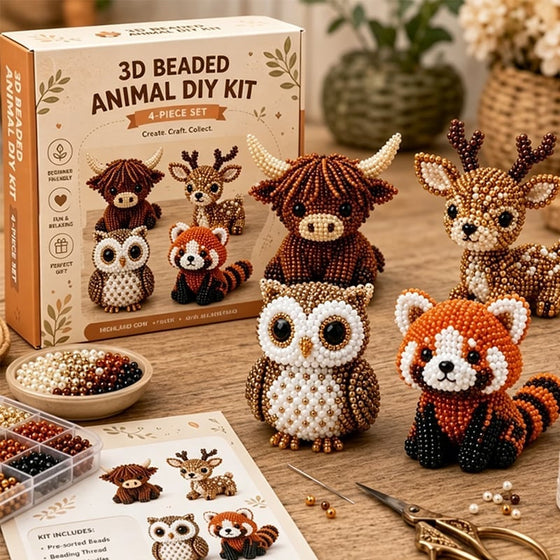 3D-perledyrsett - DIY-miniatyrperlesett for nybegynnere