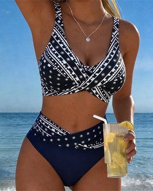 Bikini Geometrisk Uregelmessig Trykk Mote