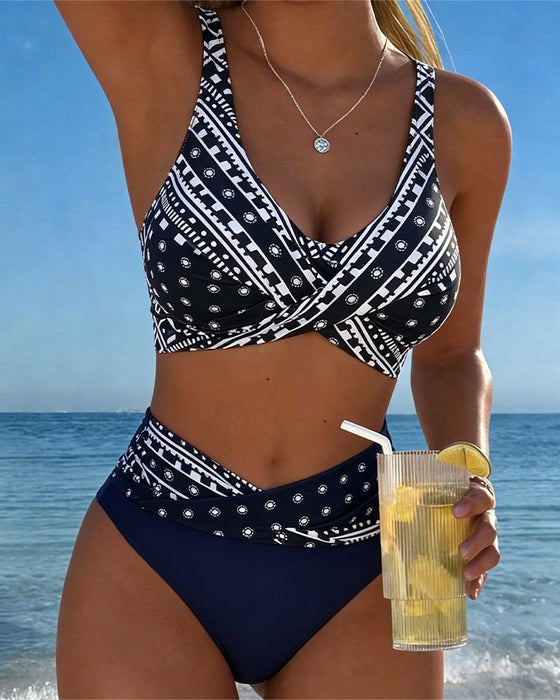 Bikini Geometrisk Uregelmessig Trykk Mote