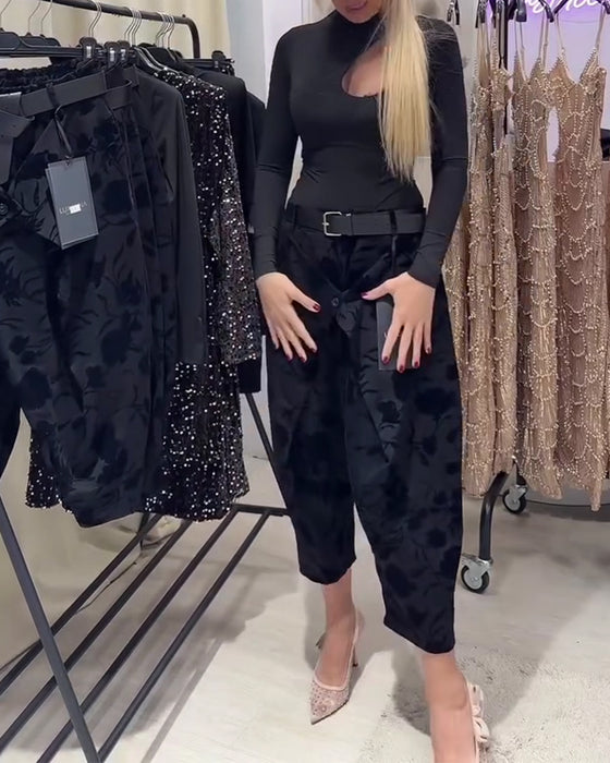 Stilige Og Elegante Bukser I Jacquard