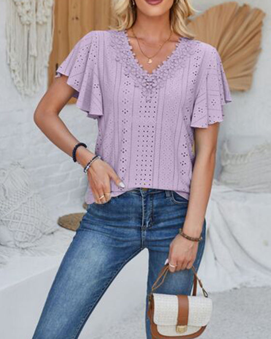 Bluse V-Hals Enfarget