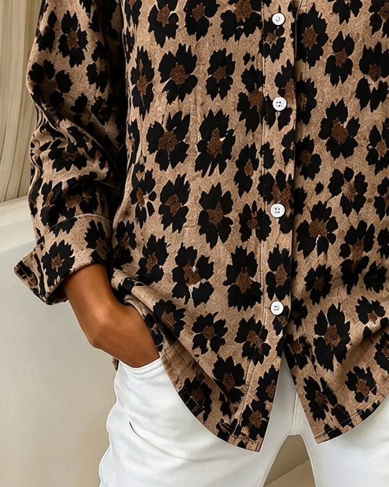Skjorte Vintage Leopard Slag