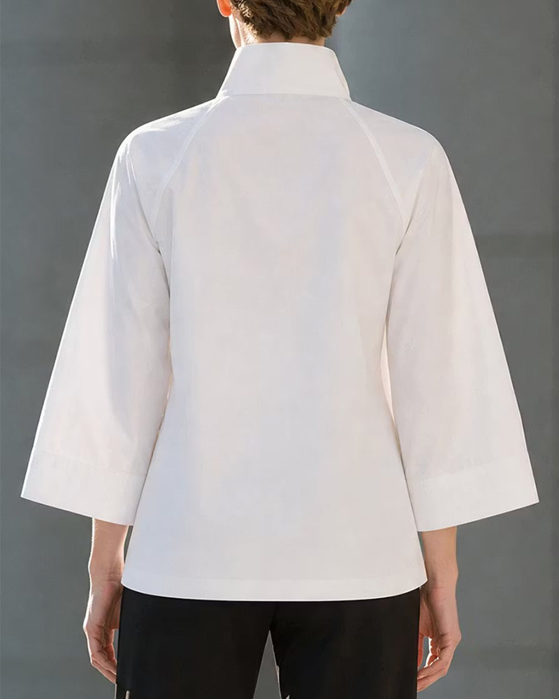 Bluse V-Hals Blomstret Trykk