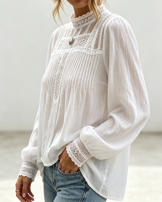 Bluse Lanterne Erme Solid Casual
