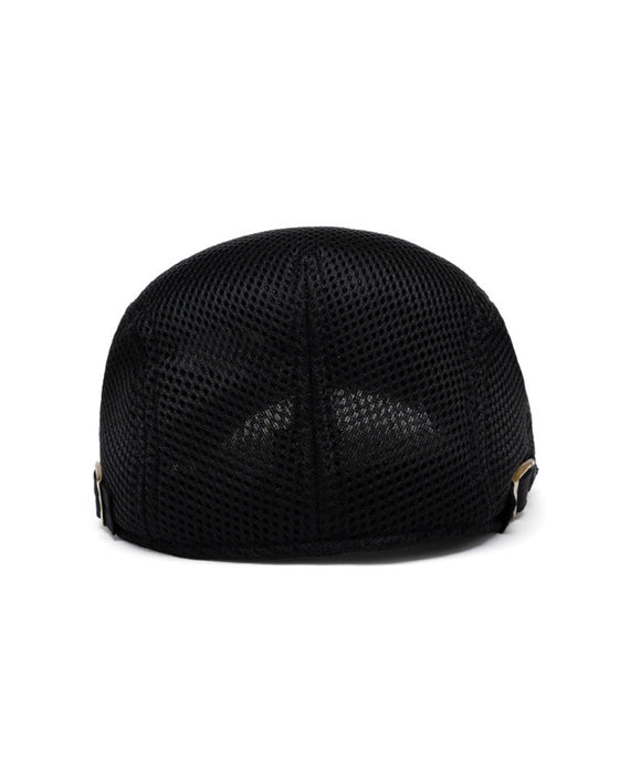 Menn Pustende Nett Flat Cap - Justerbar Newsboy Ivy Beret Sommerhatt
