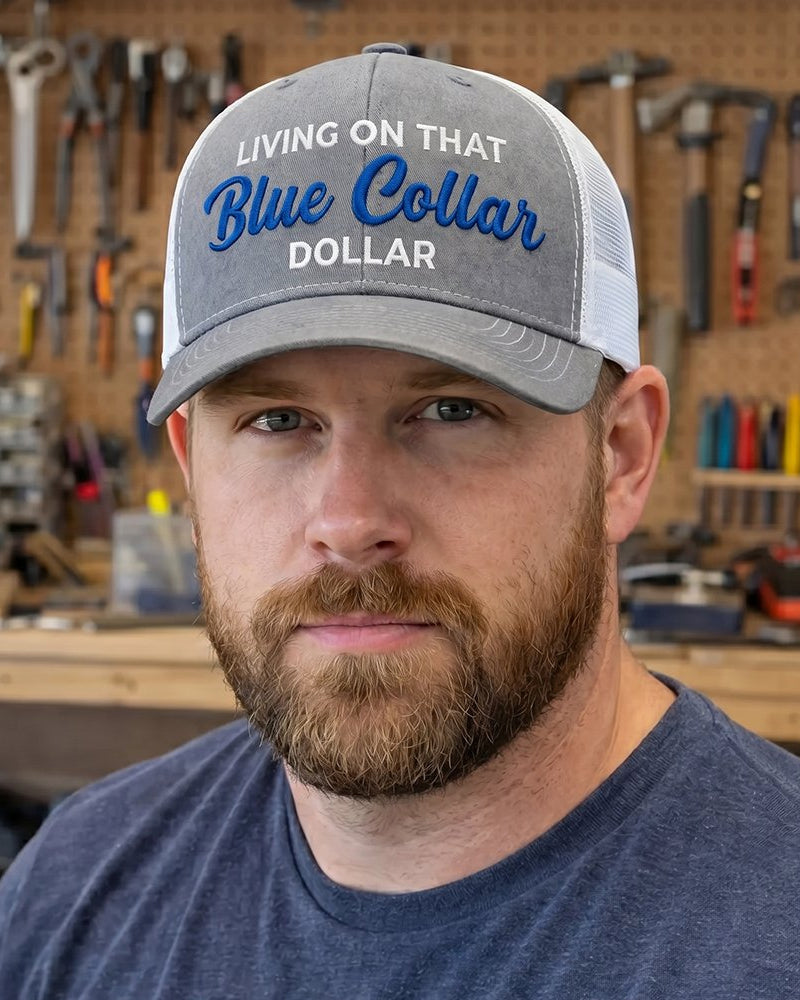 Lue Blå Krage Dollar Trucker – Stolt Arbeidsklær Lue