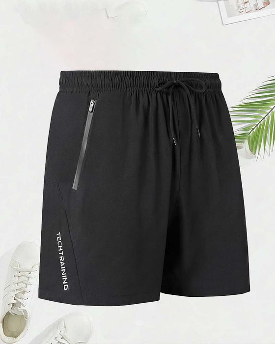 Shorts Dragsnor Glidelås Elastisk Midje