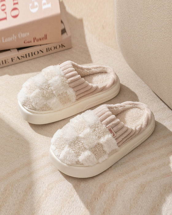 Innendørs sklisikre varme tøfler