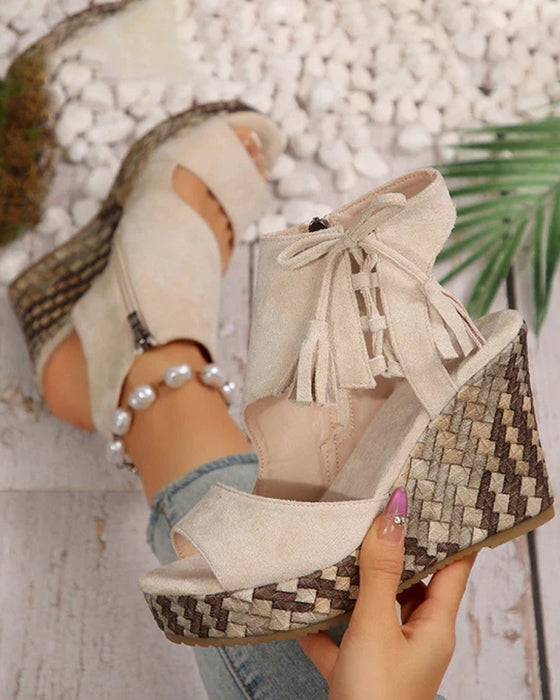 👡Sandaler Dames Åpen Tå Plattform Wedge Dusker