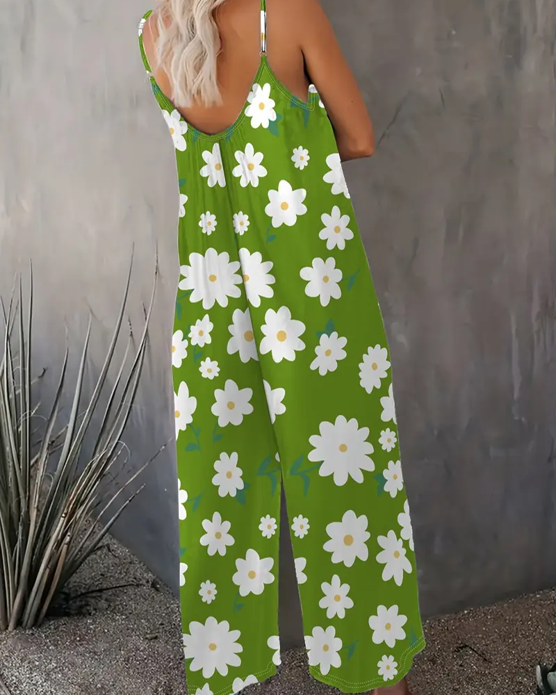 Hoppdrakt Casual Blomstret Trykk