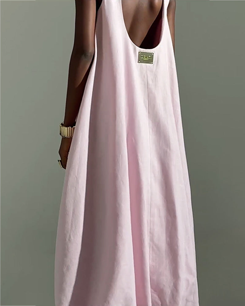 Kjole Halterneck Ermeløs Tulipan