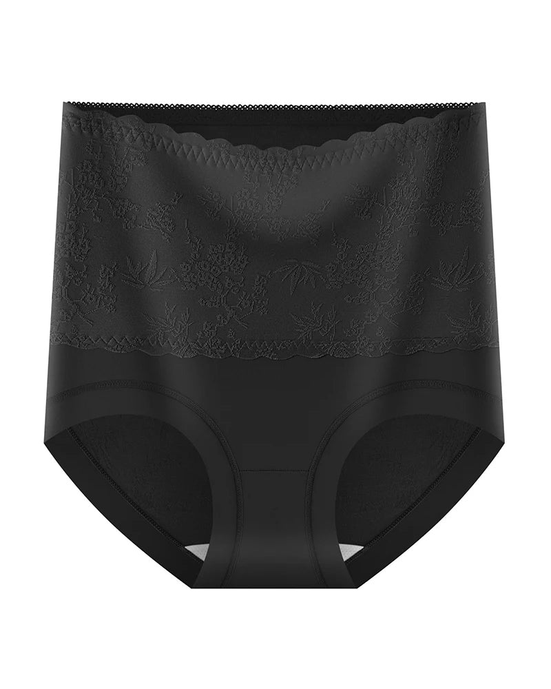 Bukser Kinesisk Stil Høy Midje Embossert Magekontroll