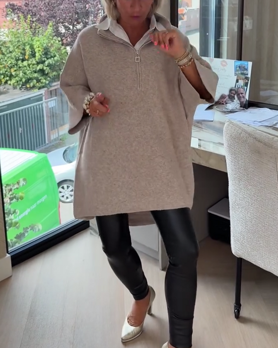 Genser Ståkrage Halv Glidelås Løs