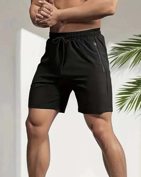 Shorts Dragsnor Glidelås Elastisk Midje