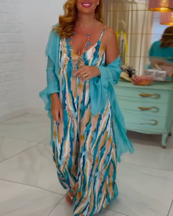 Jumpsuit sett med trykte seler