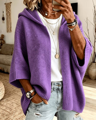 Cardigan 3/4 Erme Hette Casual