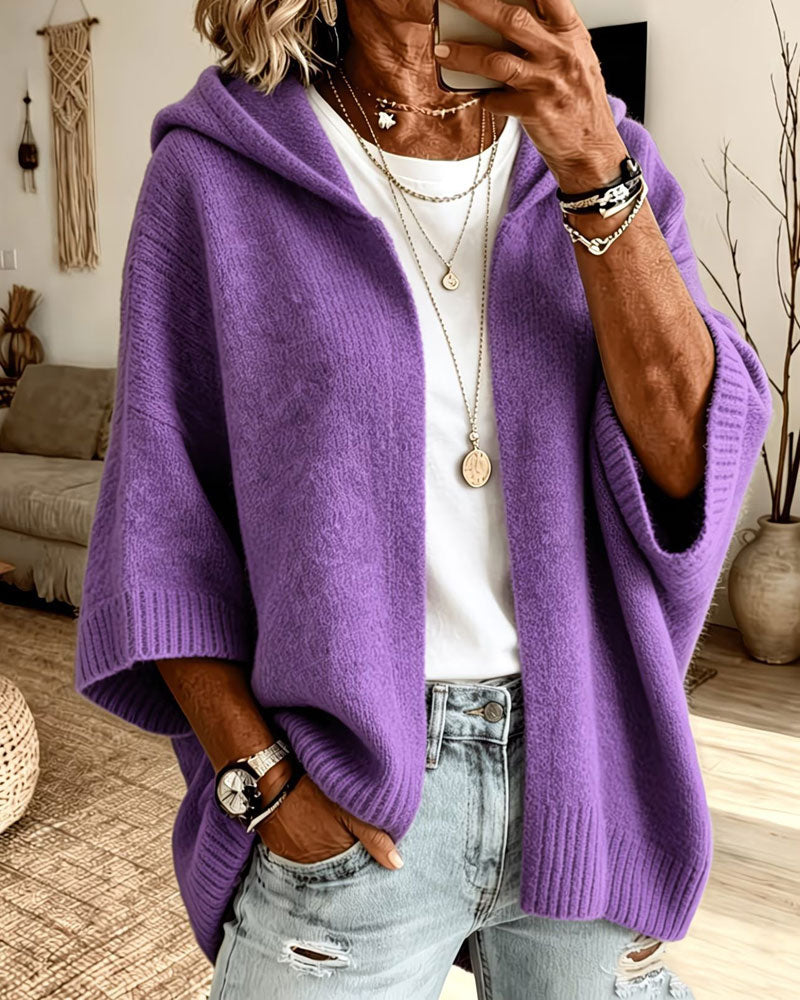Cardigan 3/4 Erme Hette Casual