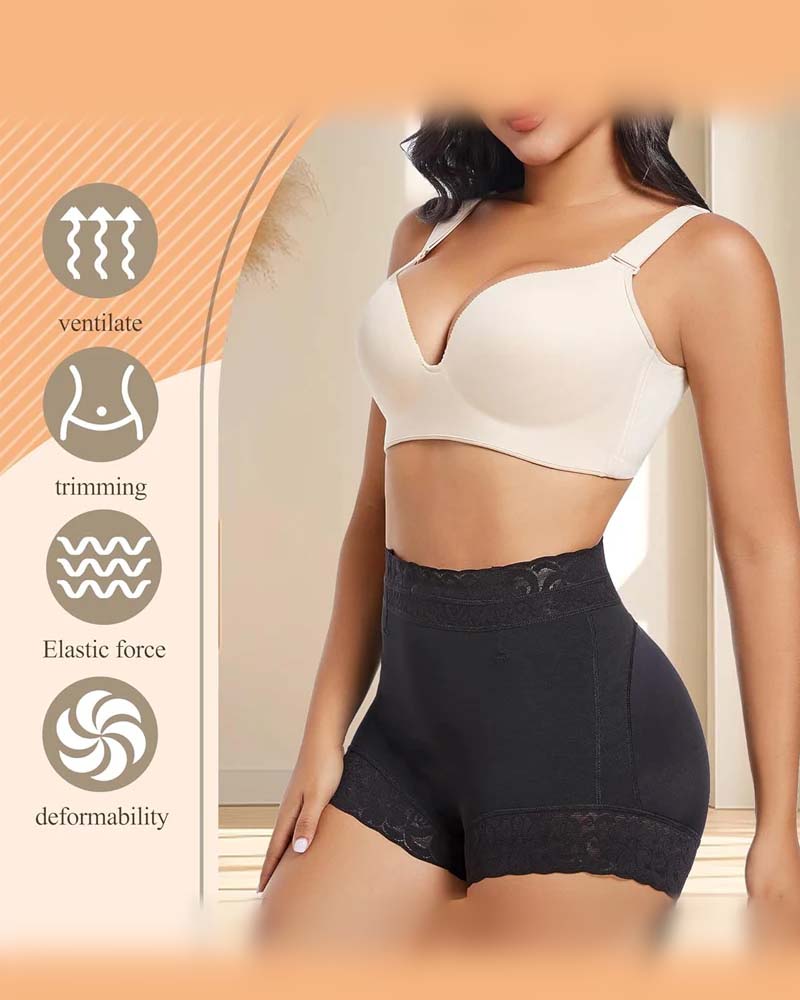 Kvinners Shorts Blonde Høy Midje Shapewear
