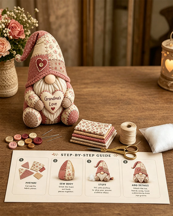 🧵 DIY Lappeteppe Gnome Kit – Lag Din Egen Søte Gnome 🧙‍♂️