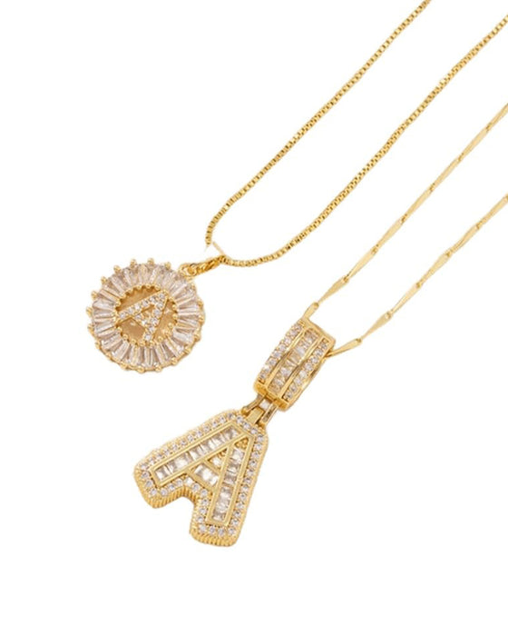 Halskjeder Initial Bokstav Anheng 2 Pakke