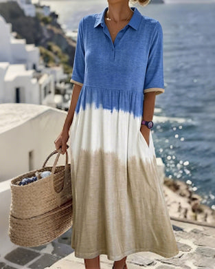 Kjole Gradient Polo Krage Midi