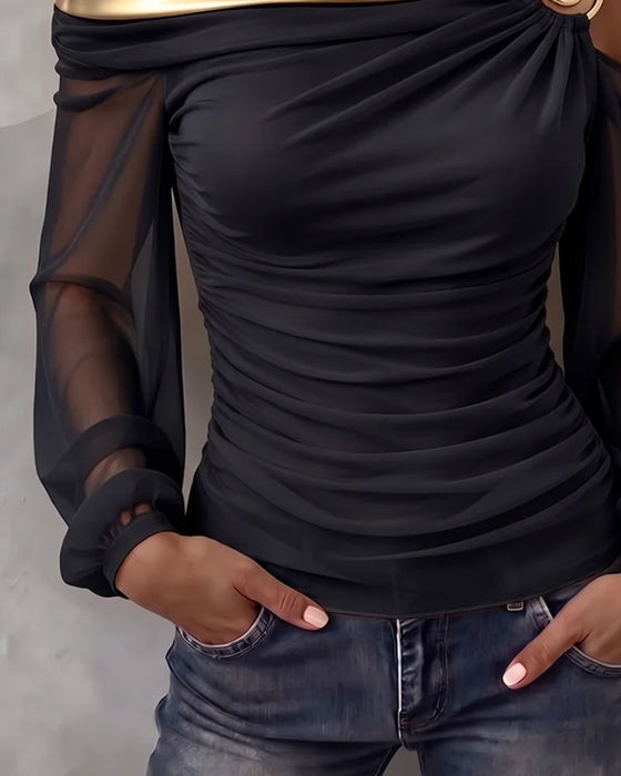 Topp Symmetrisk Asymmetrisk Skulderbar Slim