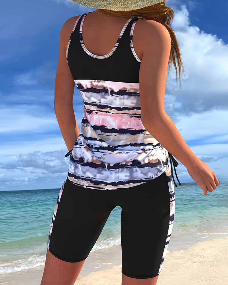 Tankini Vest-Stil Stripete Delt