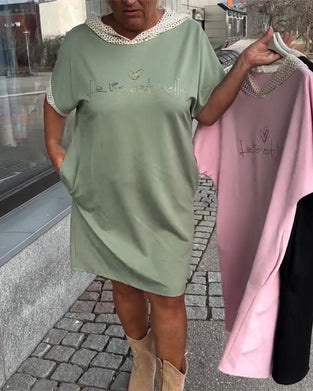 Kjole Uformell Løs Med Hette