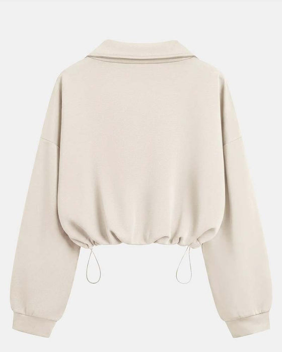 Sweatshirts Glidelås Midje Lang Erme