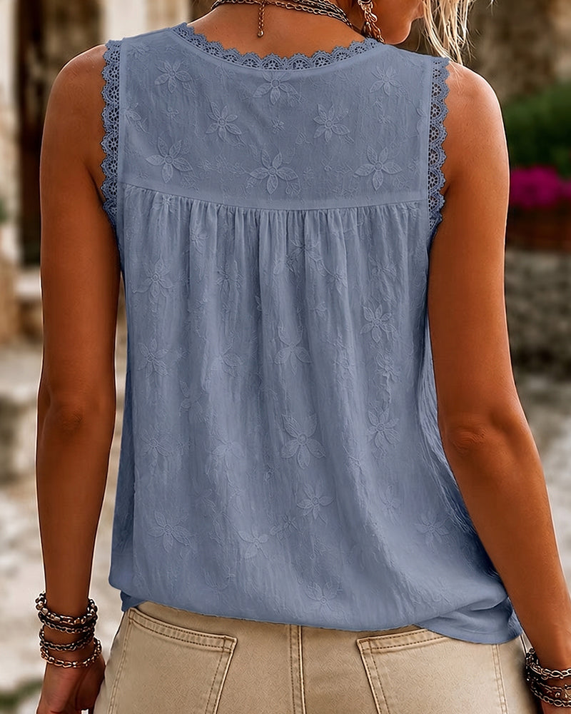 Tanktopp V-Hals Enfarget Blonder