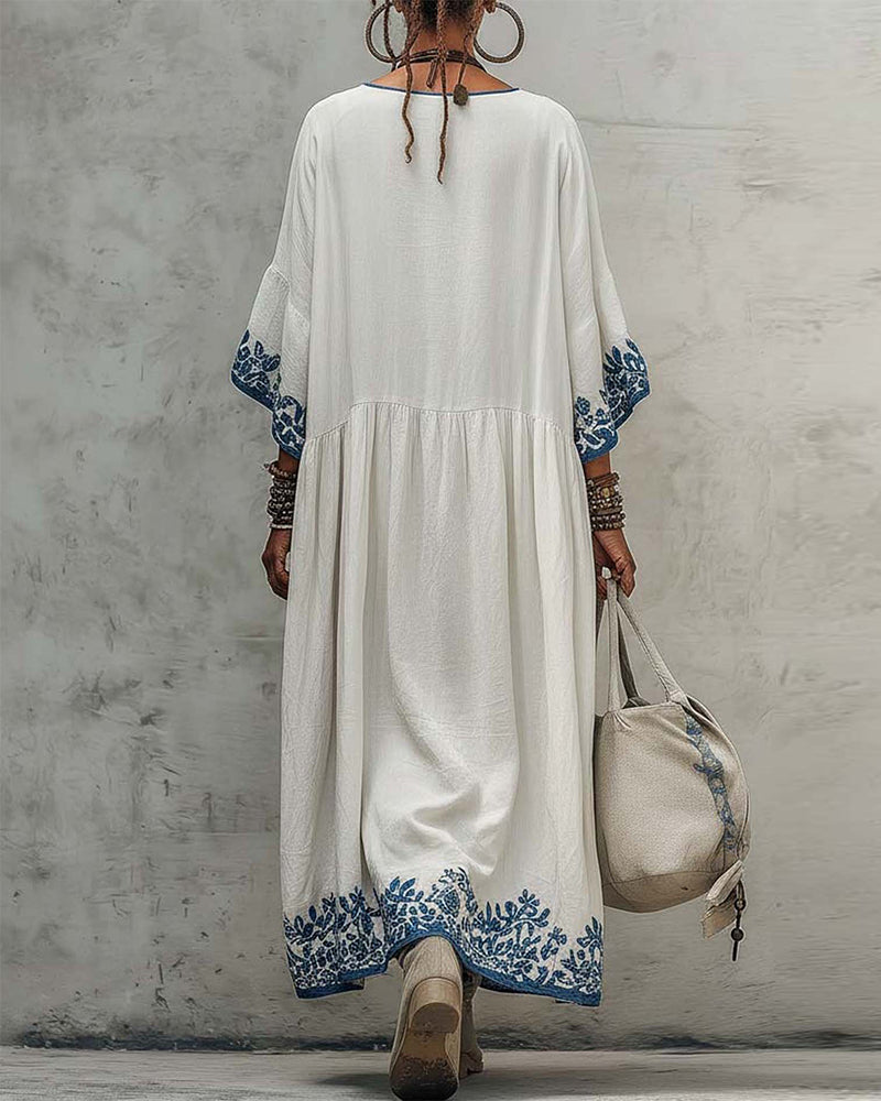 Kjole Mote Plus Størrelse Trykt