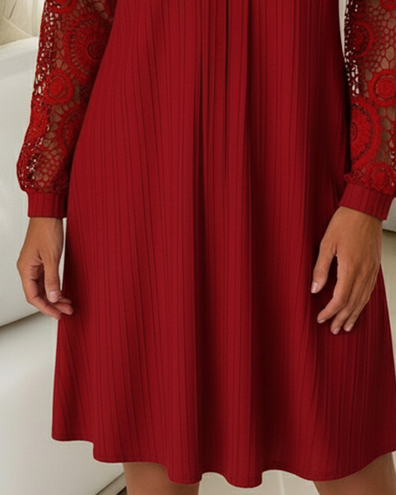 Kjole Knipling Lappverk V-hals