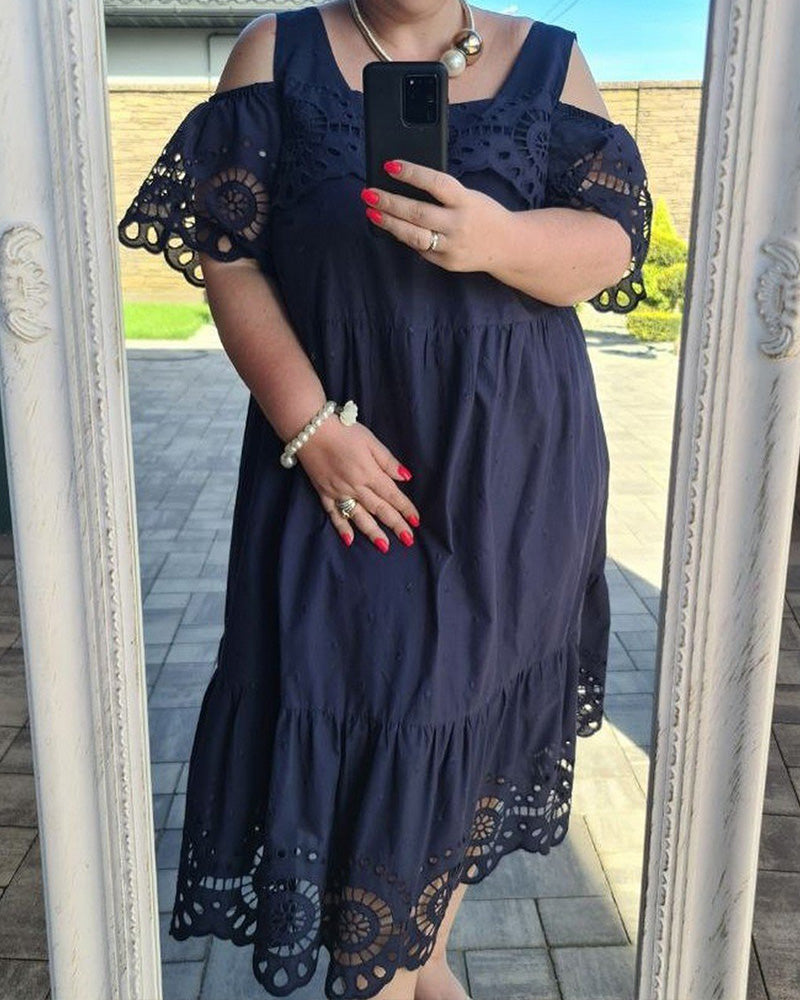 Kjole Off-Shoulder Spaghettiremse Blonder