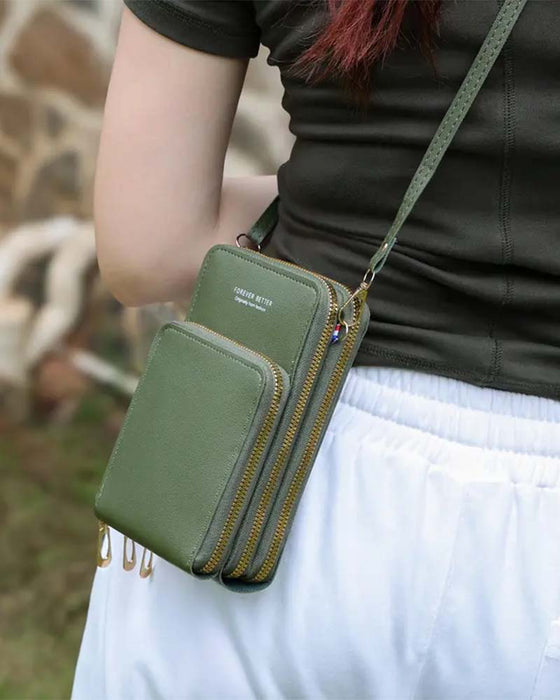 Ensfarget Fashion Crossbody Telefonveske