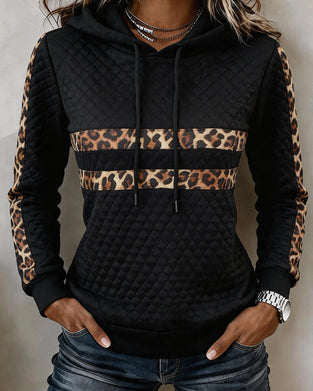 Sweatshirt Argyle Leopard Slim Fit