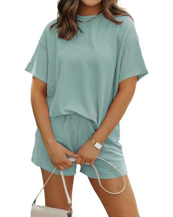 Dress Stilig Stripete Rund Hals