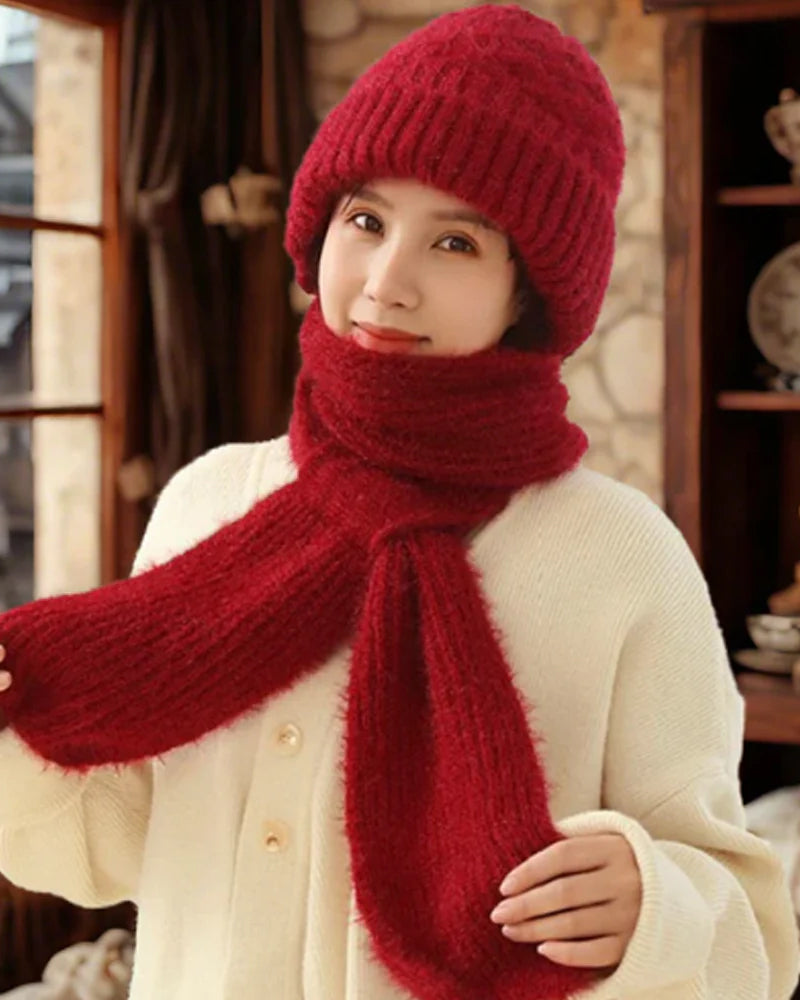 Vinter Allsidig Strikket Hette Skjerf For Kvinner