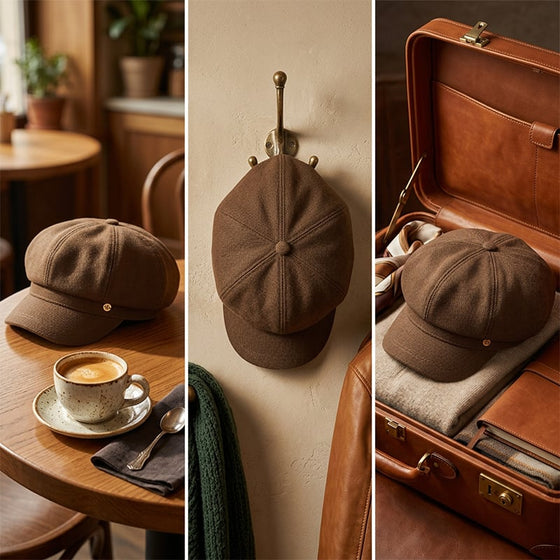 Britisk Stil Newsboy-Caps