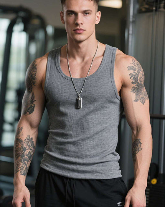 Tank Topp Herre Bomull Fitness