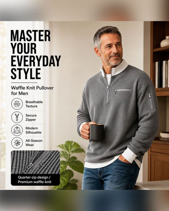 Sweatshirt Ståkrage Kontrasterende Glidelås