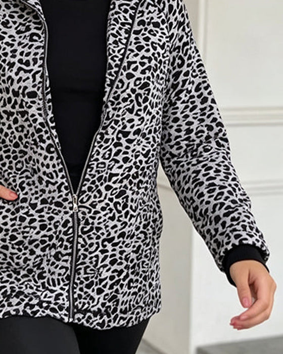 Kåpe Leopard Ståkrage Glidelås