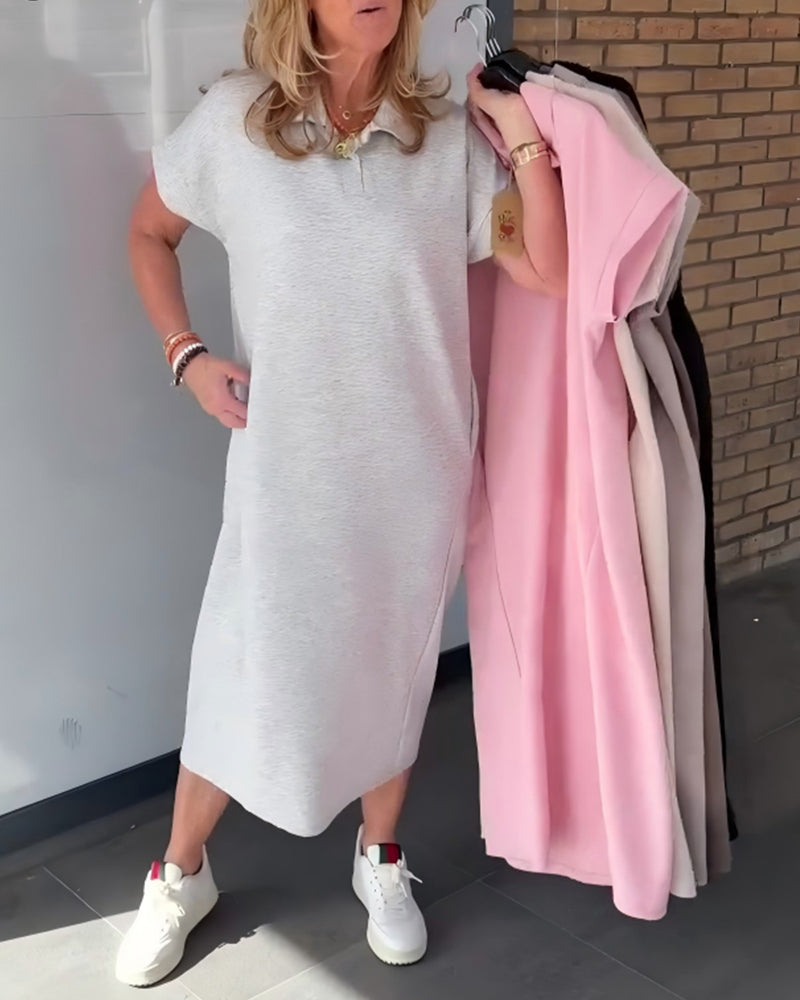 Kjole Polokrage Casual T-skjorte